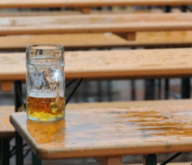 Regen tijdens Oktoberfest